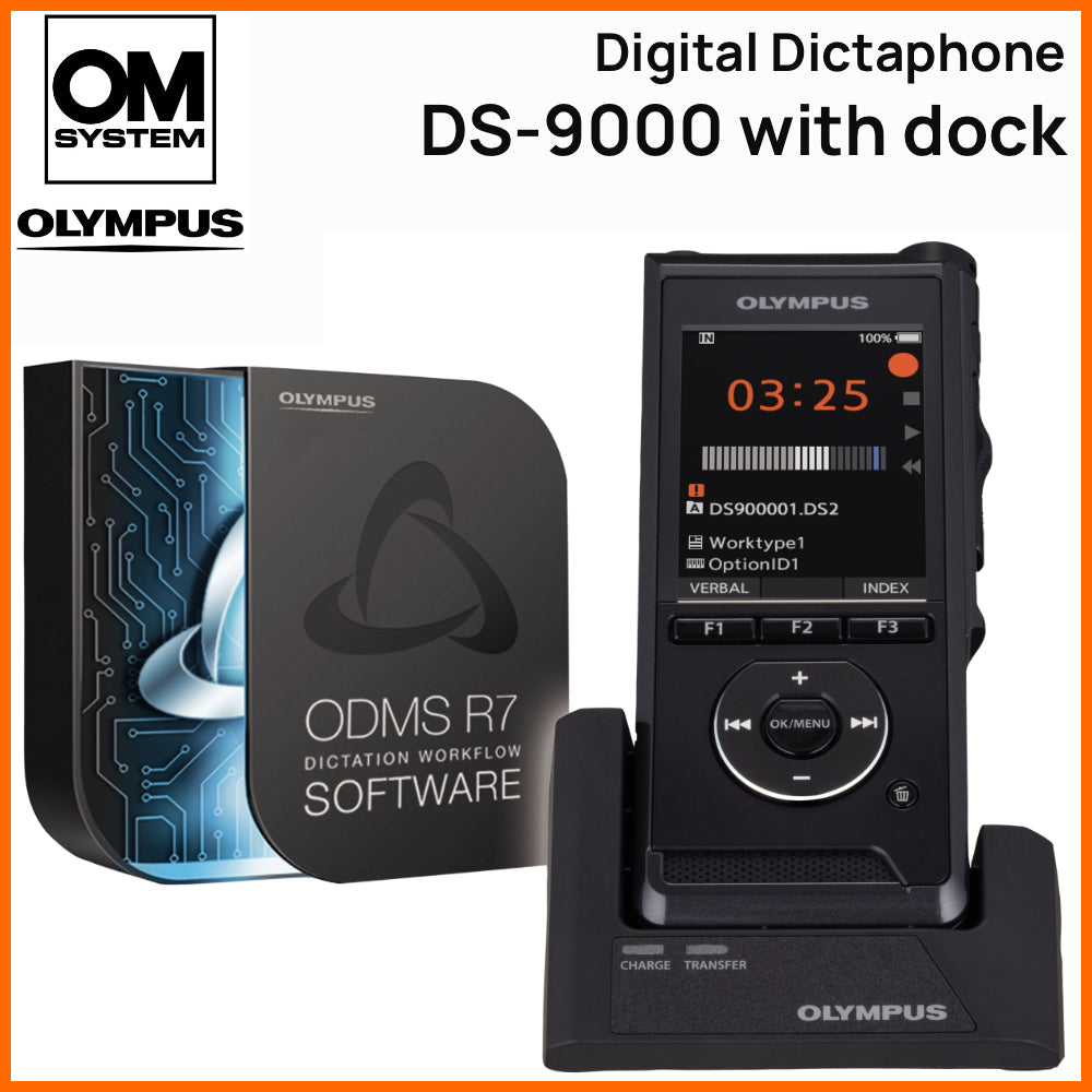 Olympus DS-9000 Pro Digital Dictation Dictaphone Kit for Windows & Mac