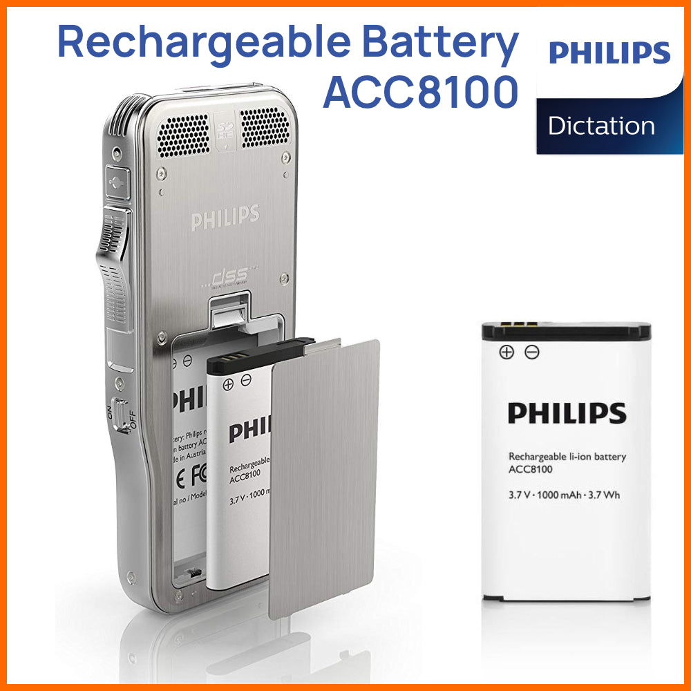 Buy Philips Dictation ACC8100 Spare Rechargeable battery for DPM 8000 series dictaphones Australa