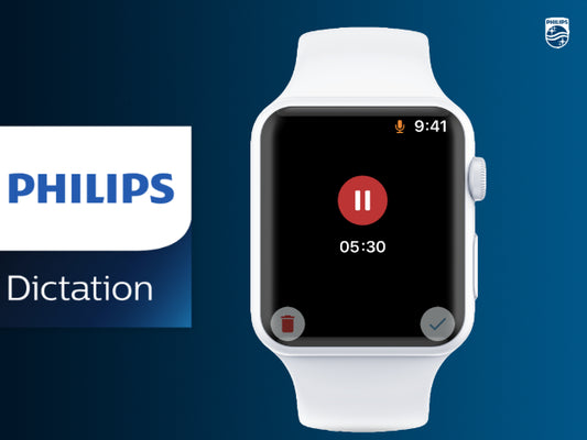 Dictate and speech-to-text with Philips Speechlive on Apple Mac iPhone iOs and Apple Watch