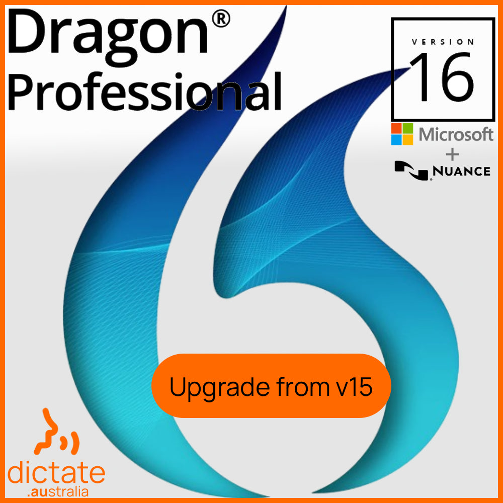 Buy Dragon NaturallySpeaking Pro v16 stand alone upgrade licence key Windows Australia