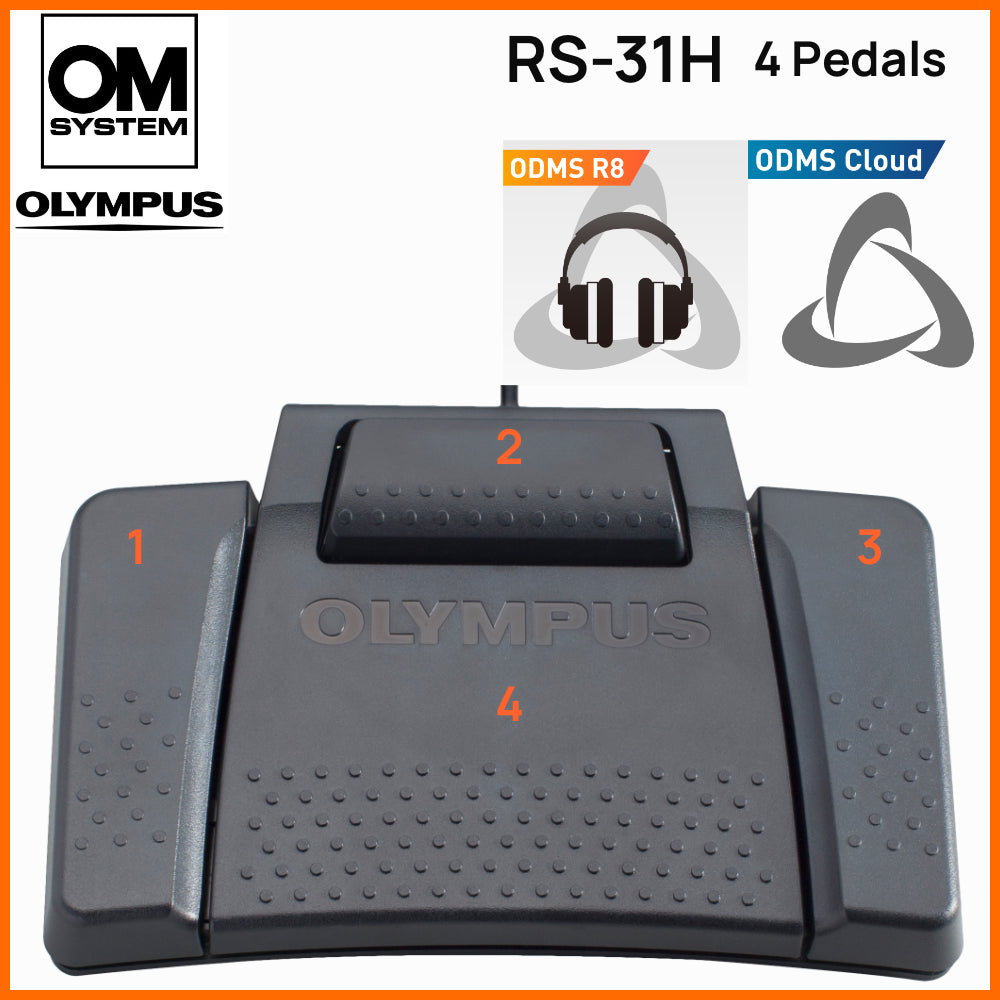 Olympus Professional Transcription Typing Foot Pedal - RS-31H & RS-28H