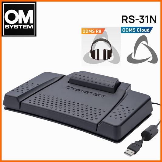 OM RS-31N Transcription Typing Foot Pedal for ODMS Cloud & ODMS R8