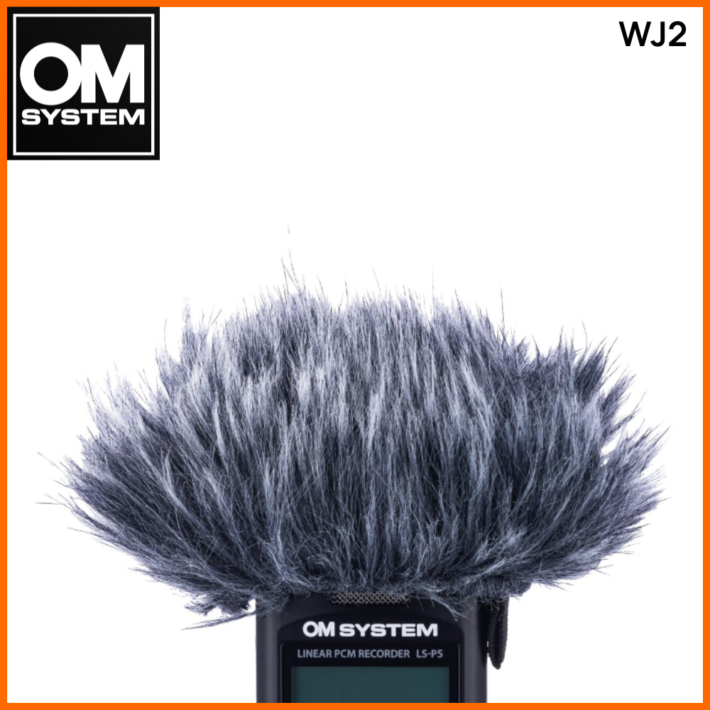 OM System WJ2 Windjammer on a LS-P5 digital audio recorder