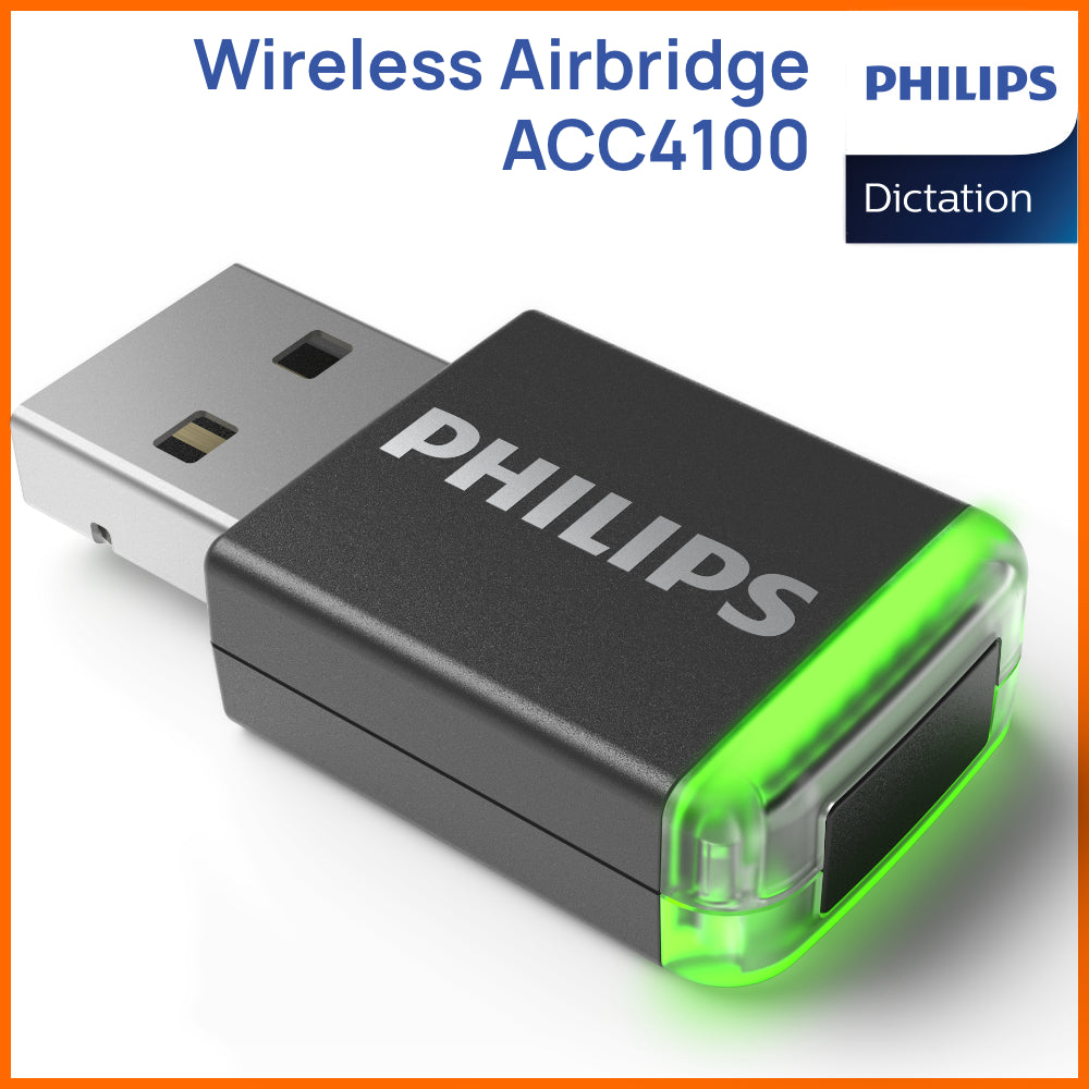 Philips ACC4100 AirBridge wireless connector for SpeechOne without a dock on any computer
