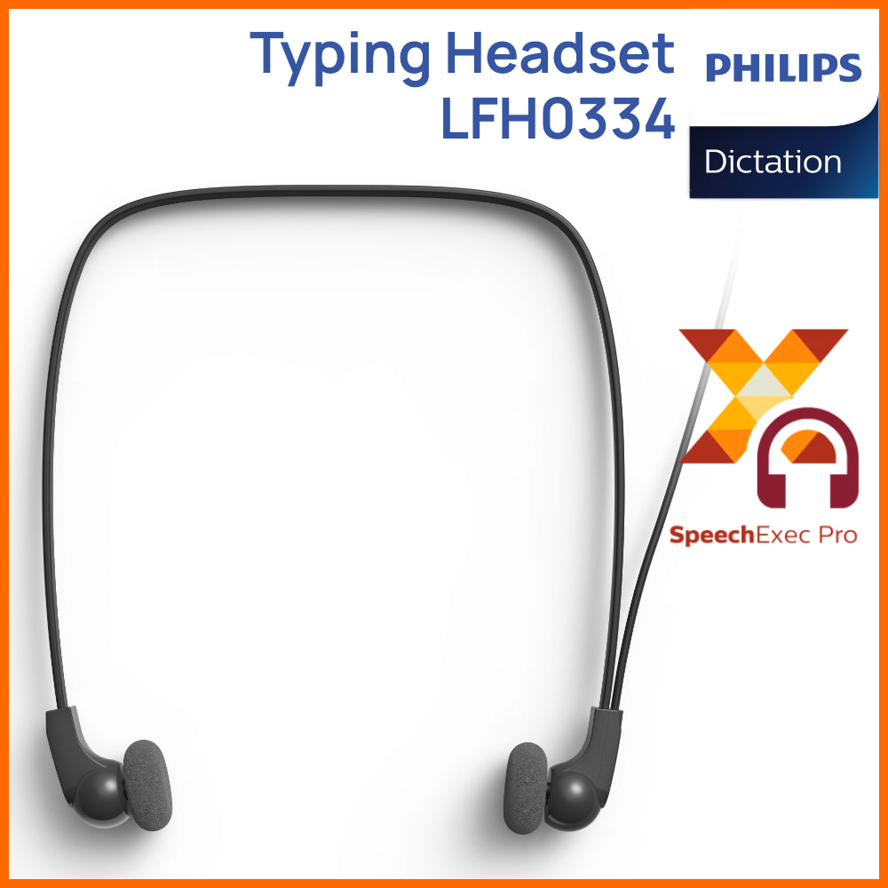 Buy Philips Transcription Typing Headset LFH0334 SpeechExec Pro Transcribe Speechlive Typist Australia